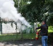 У селищній раді вчилися гасити пожежі за допомогою вогнегасників