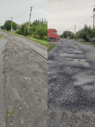У Чернещині провели ямковий ремонт дороги