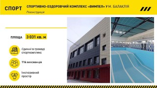 #ВеликеБудівництво: у Балаклії реконструювали спортивно-оздоровчий комплекс «Вимпел»