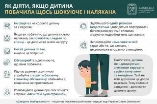 Як діяти, якщо дитина побачила щось шокуюче і налякана – рекомендації в «Довіднику безбар’єрності»