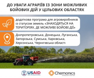 Допомога добривами від USAID АГРО для аграріїв із зони можливих бойових дій!