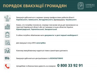 Триває евакуації сімей із дітьми з пʼятьох районів Харківщини