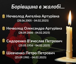 5 лютого - День жалоби за загиблими 4 лютого в м. Ізюм жителями Борівської громади