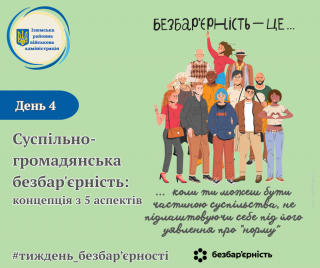 Тиждень безбар'єрності. День 4. Суспільно - громадянська безбар'єрність: концепція з 5 аспектів