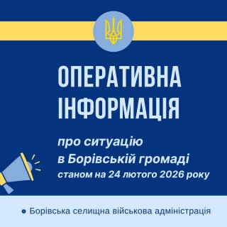 Ситуація в Борівській громаді станом на 24 лютого 2026 року