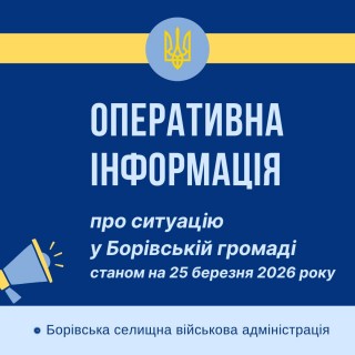 Ситуація в Борівській громаді станом на 25 березня 2026 року