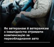 Як ветеранам і ветеранкам з інвалідністю отримати компенсацію за переобладнання авто