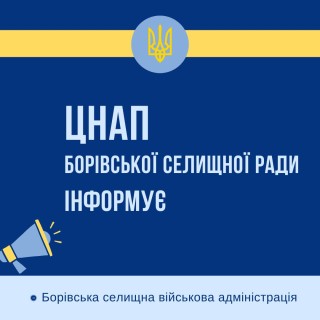 Про роботу Центру надання адміністративних послуг Борівської селищної ради за другу половину травня 2026 року
